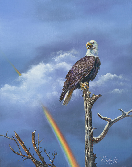 Tom Lybeck Original The Eagle and the Country Rainbow