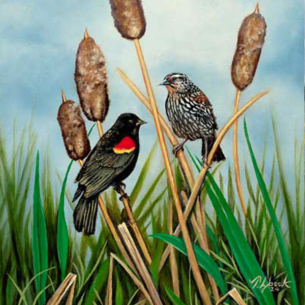 Tom Lybeck Original Oil Painting Surprise Encounter